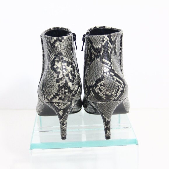 Ann Taylor Kitten Heel Booties sz 8 Women Faux Leather Boots snakeskin print - Picture 8 of 10